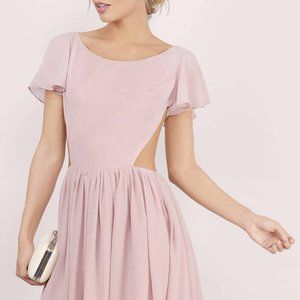 NWT! Tobi Backless Dress with Tags - blush pink mini dress